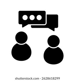 Icon a speaking, isolated against a clean background.