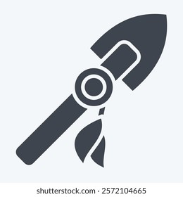 Icon Spear. related to Native American symbol. glyph style. design editable