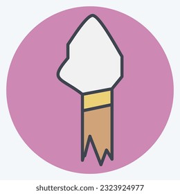 Icon Spear. related to Prehistoric symbol. color mate style. simple design editable. simple illustration