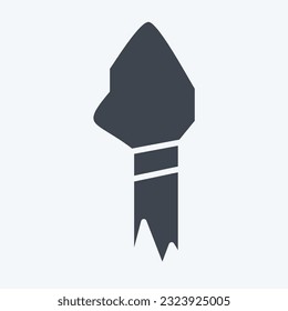 Icon Spear. related to Prehistoric symbol. glyph style. simple design editable. simple illustration