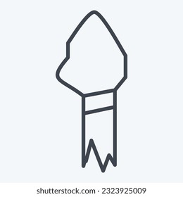 Icon Spear. related to Prehistoric symbol. line style. simple design editable. simple illustration