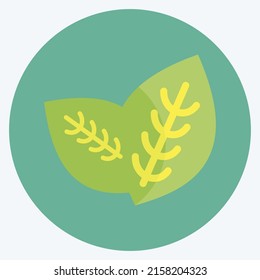 Icon Spearmint. suitable for Fruits and Vegetables symbol. flat style. simple design editable. design template vector. simple symbol illustration
