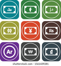 icon special made for you currency icons set
