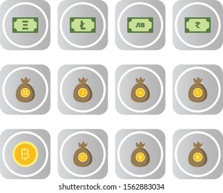 icon special made for you currency icons set
