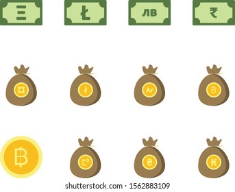 icon special made for you currency icons set
