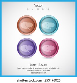 Icon speech bubbles. Vector