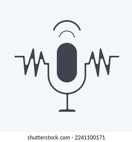 Icon Speech Recognition. related to Machine Learning symbol. glyph style. simple design editable. simple illustration. simple vector icons