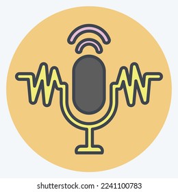Icon Speech Recognition. related to Machine Learning symbol. color mate style. simple design editable. simple illustration. simple vector icons