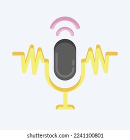 Icon Speech Recognition. related to Machine Learning symbol. flat style. simple design editable. simple illustration. simple vector icons