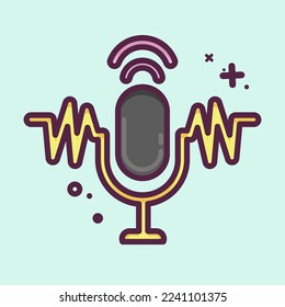 Icon Speech Recognition. related to Machine Learning symbol. MBE style. simple design editable. simple illustration. simple vector icons