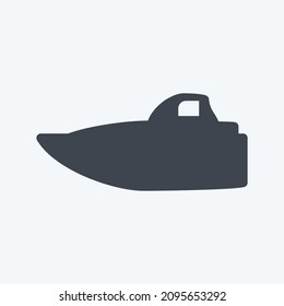 Icon Speed Boat - Glyph Style - Simple illustration,Editable stroke,Design template vector, Good for prints, posters, advertisements, announcements, info graphics, etc.