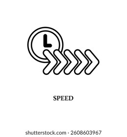 Icon a speed, isolated against a clean background.