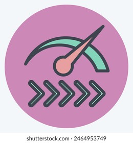 Icon Speed. related to Button Download symbol. flat style. simple design illustration