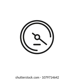 Icon of speed test. Fast, speedometer, accelerating. Dashboard concept. Can be used for topics like automobile industry, power, indicator