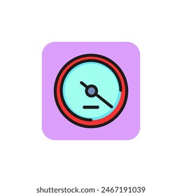 Icon of speed test. Fast, speedometer, accelerating. Dashboard concept. Can be used for topics like automobile industry, power, indicator