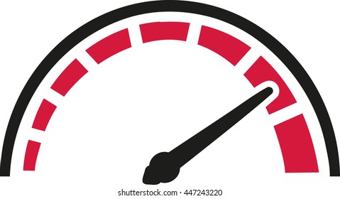 Icon of a speed in two colors