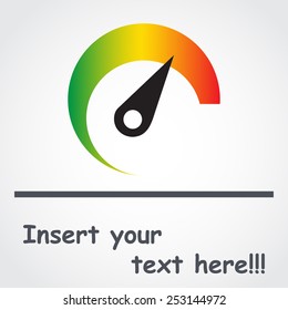 Icon speedometer, line, vector illustration