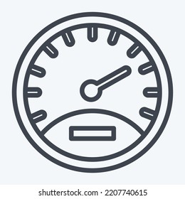 Icon Speedometer. suitable for education symbol. line style. simple design editable. design template vector. simple illustration