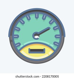 Icon Speedometer. suitable for education symbol. doodle style. simple design editable. design template vector. simple illustration
