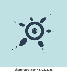 Icon of Sperm & Eggs. EPS-10.