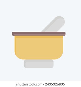 Icon Spice Bowl. related to Spice symbol. flat style. simple design editable. simple illustration