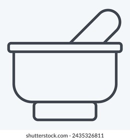 Icon Spice Bowl. related to Spice symbol. line style. simple design editable. simple illustration
