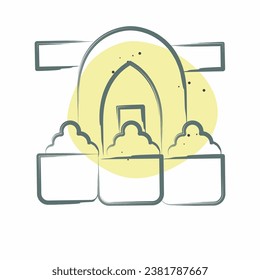 Icon Spice Market. related to Turkey symbol. Color Spot Style. simple design editable. simple illustration
