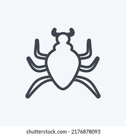 Icon Spider Insect. suitable for Animal symbol. line style. simple design editable. design template vector. simple symbol illustration