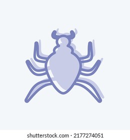 Icon Spider Insect. suitable for Animal symbol. two tone style. simple design editable. design template vector. simple symbol illustration