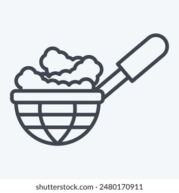 Icon Spider Strainer. related to Kitchen Tool symbol. line style. simple design illustration