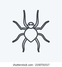 Icon Spider. suitable for animal symbol. line style. simple design editable. design template vector. simple symbol illustration