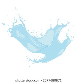 Icon of spilled long drop of liquid on the surface. Icon of flowing drop, wave, splash, splash of nature isolated on white background. Dripping liquid. Water spill. A drop of rain and a drop of swe.22