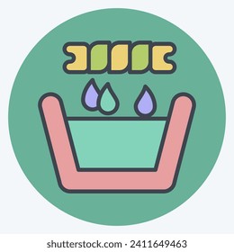 Icon Spin Clothes. related to Laundry symbol. color mate style. simple design editable. simple illustration