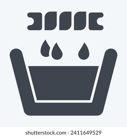 Ropa De Giro De Icono. relacionado con el símbolo de lavandería. estilo glifo. diseño simple editable. ilustración simple
