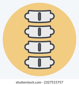 Icon Spine. related to Orthopedic symbol. color mate style. simple design editable. simple illustration