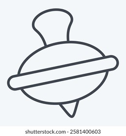 Icon Spinner. related to Kindergarten symbol. line style. design editable