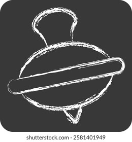 Icon Spinner. related to Kindergarten symbol. chalk Style. design editable