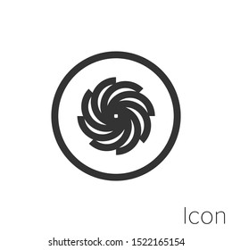 Icon spinning propellers in black and white Illustration