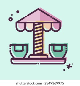 Icon Spinning Teacup. related to Amusement Park symbol. MBE style. simple design editable. simple illustration