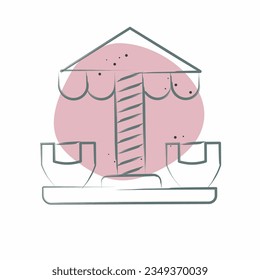 Icon Spinning Teacup. related to Amusement Park symbol. Color Spot Style. simple design editable. simple illustration
