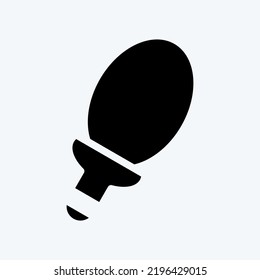 Icon Spiral Bulb. suitable for House symbol. glyph style. simple design editable. design template vector. simple illustration