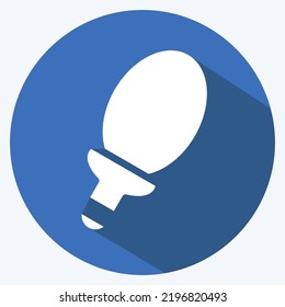 Icon Spiral Bulb. suitable for House symbol. long shadow style. simple design editable. design template vector. simple illustration