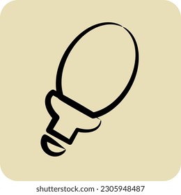 Icon Spiral Bulb. suitable for House symbol. hand drawn style. simple design editable. design template