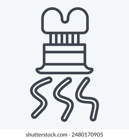 Icon Spiral Slicer. related to Kitchen Tool symbol. line style. simple design illustration