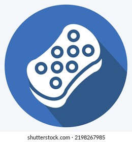 Icon Sponge. suitable for Kids symbol. long shadow style. simple design editable. design template vector. simple illustration