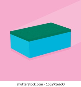 icon of sponges for washing dishes isolated on a white background
