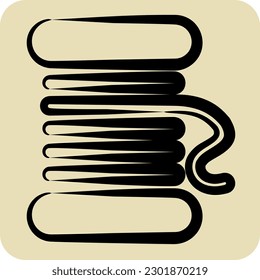 Icon Spool. suitable for education symbol. hand drawn style. simple design editable. design template
