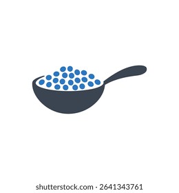 Icon of a spoon filled with peas