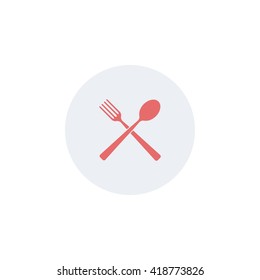 Icon spoon with a fork.