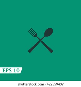 Icon spoon with a fork.